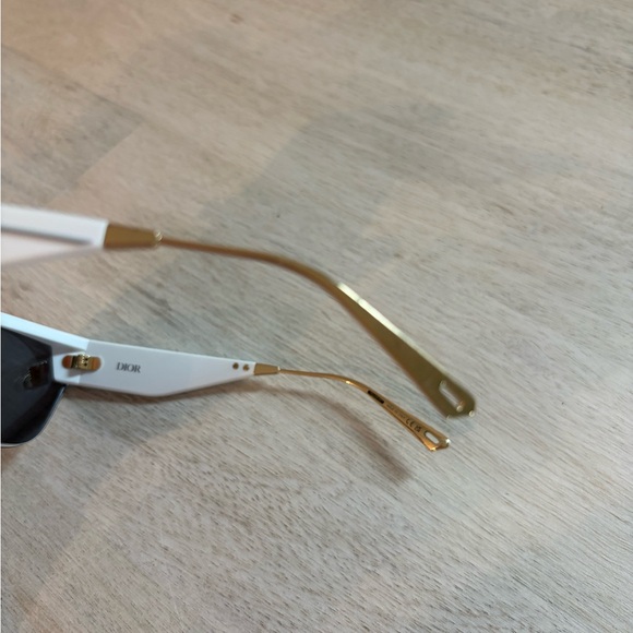 Dior White and Gold Sunglasses - Picture 5 of 11
